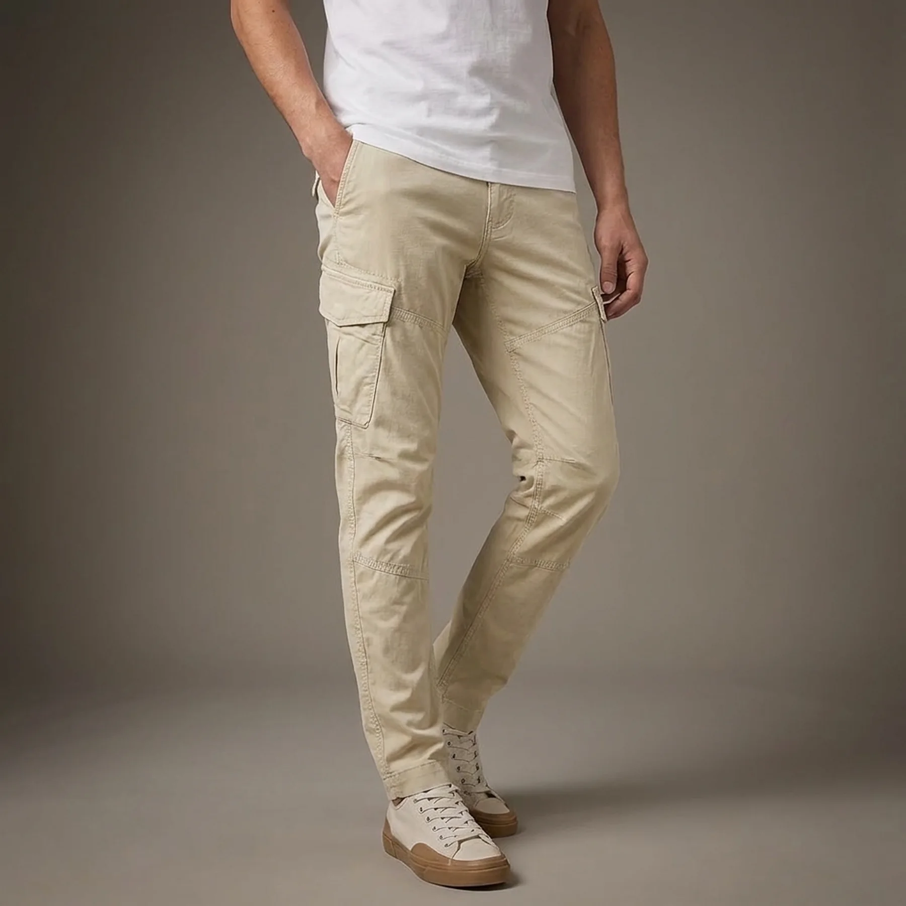Штани Denim Men's Regular Tapered Cargo Pants 1042559-35723 Tom Tailor XXL Бежевий