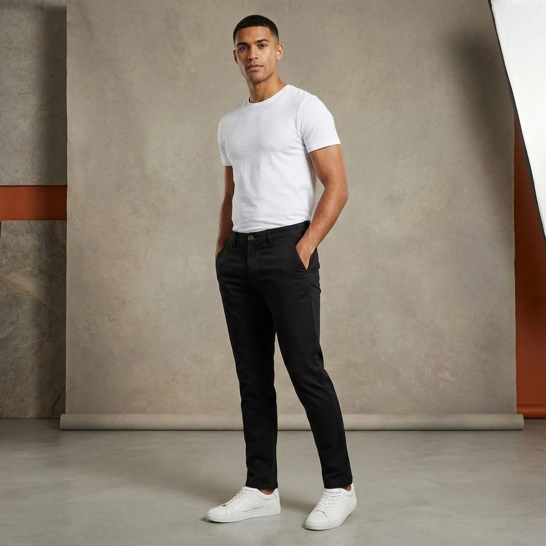 Штани JJIMARCO JJDAVE SA BLACK 12174152 Black Jack & Jones 30/34 Чорний