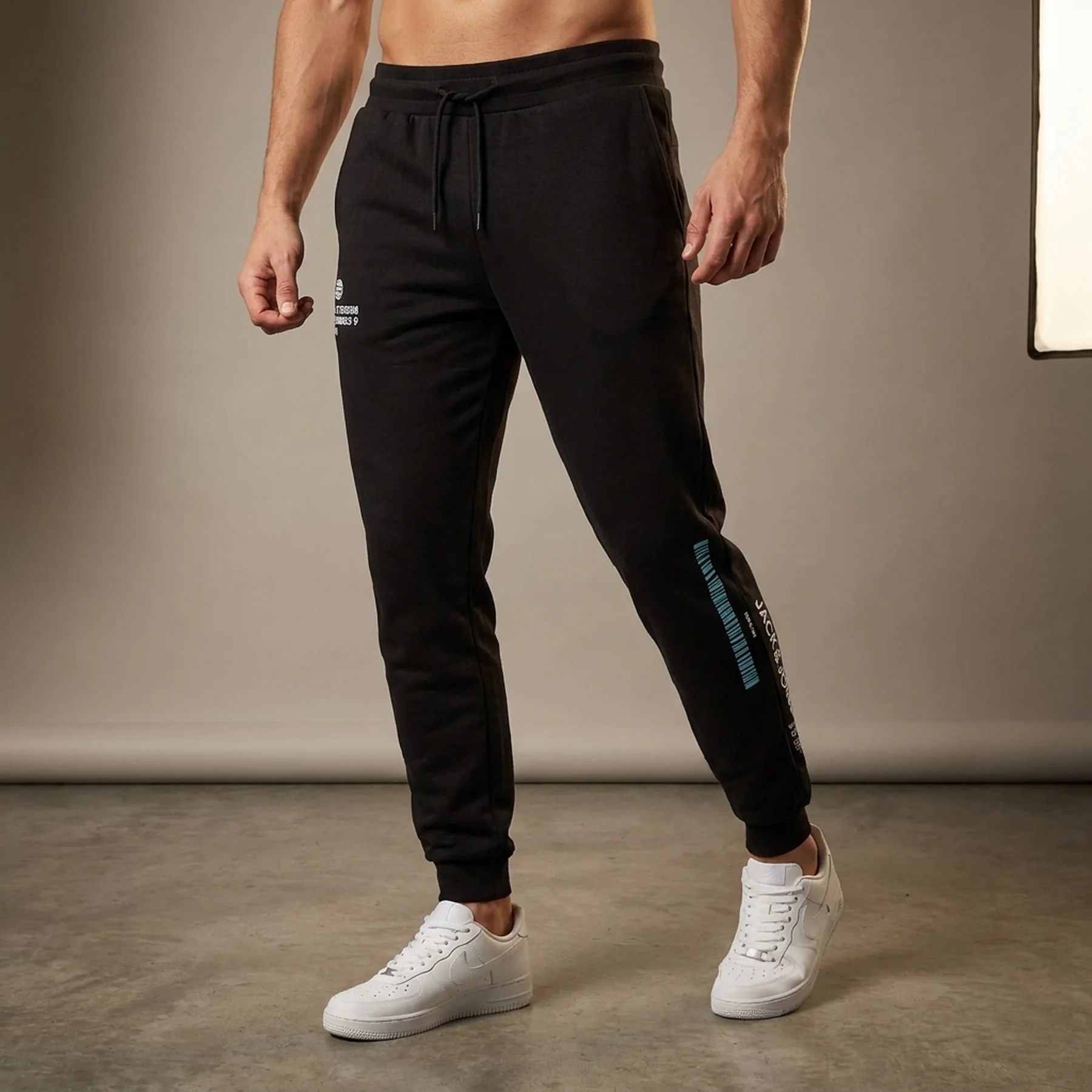 Штани JPSTGORDON JJCLAY SWEAT PANTS IN 12205877-Black Jack & Jones M Чорний