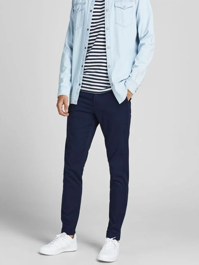Штани JPSTMARCO JJDAVE AKM NAVY BLAZER NOOS 12174309-Navy Blazer Jack & Jones 30/34 Темно-синій