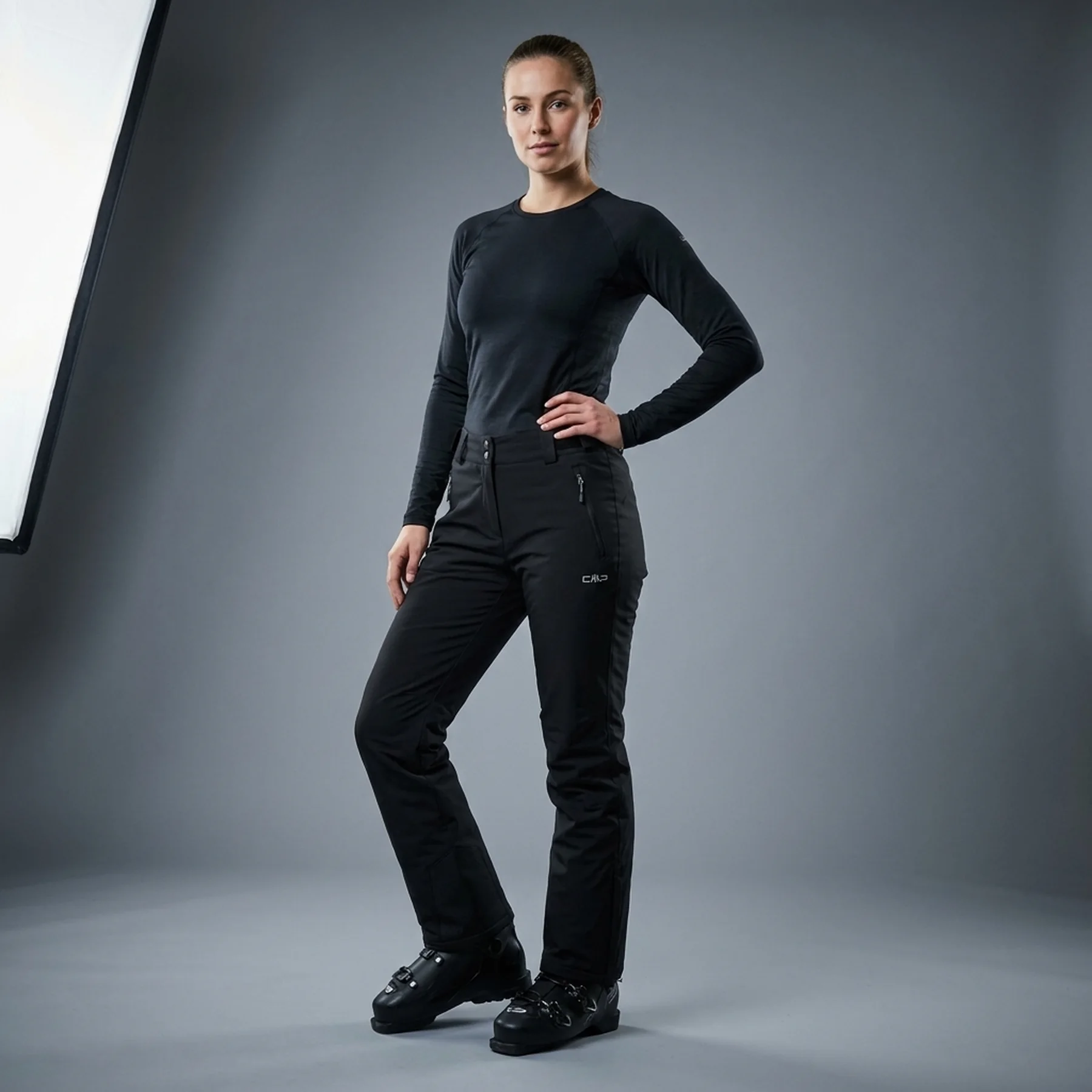 Штани лижнi WOMAN PANT WITH INNER GAITER 38A1586-U901 CMP 34 Чорний