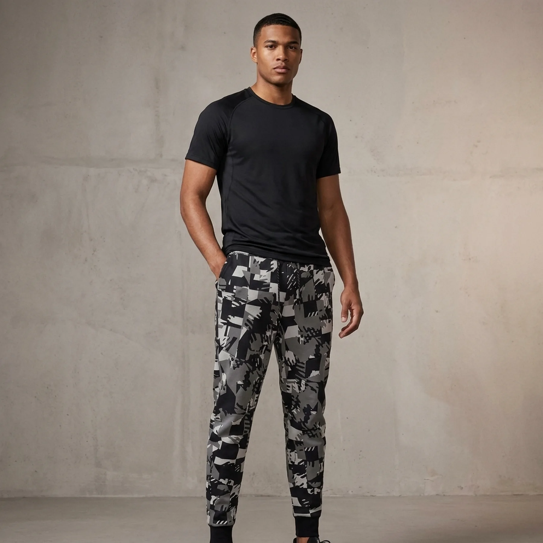 Штани Nike Tech Fleece Camo Grey Black Suite