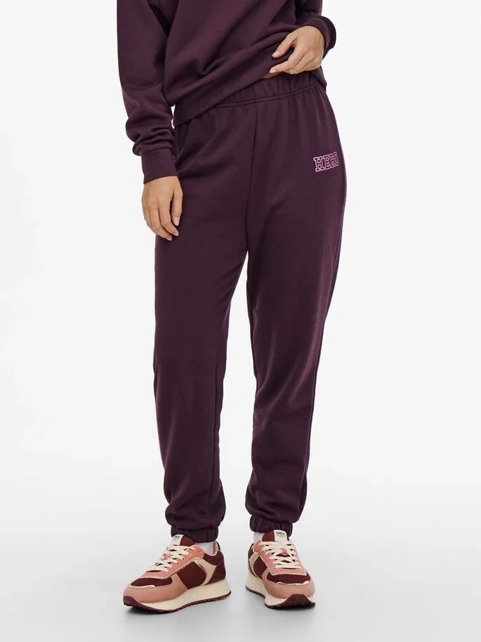 Штани ONLLULA PANT SWT 15244347-Winetasting-Print:HERO ONLY XL Бордовий