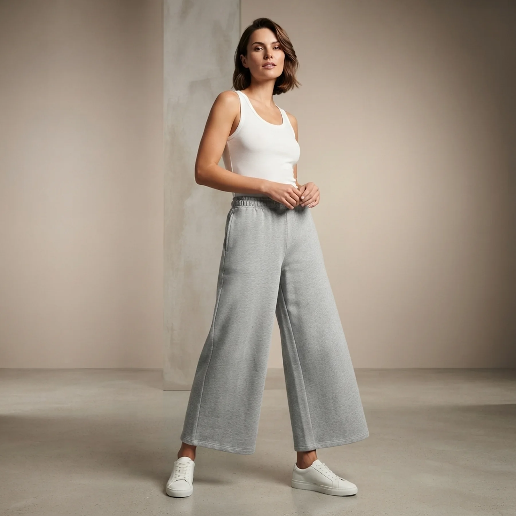 Штани ONLWANTED LT WIDE SWEAT PANTS SWT 15244837-Light Grey Melange ONLY M Сірий