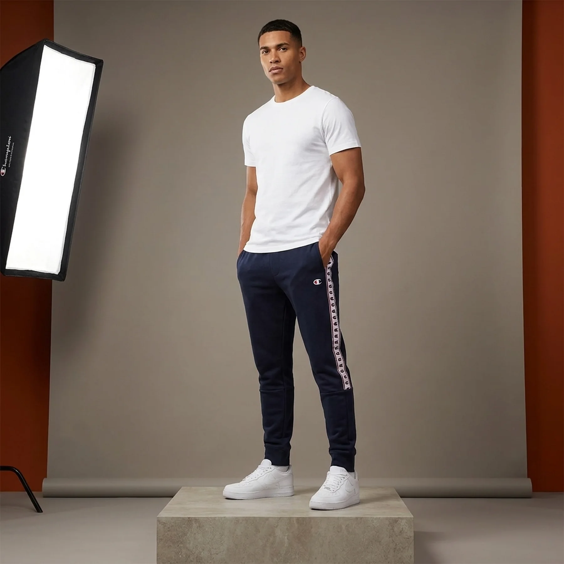 Штани rib cuff pants 219752-BS501 Champion S Темно-синій