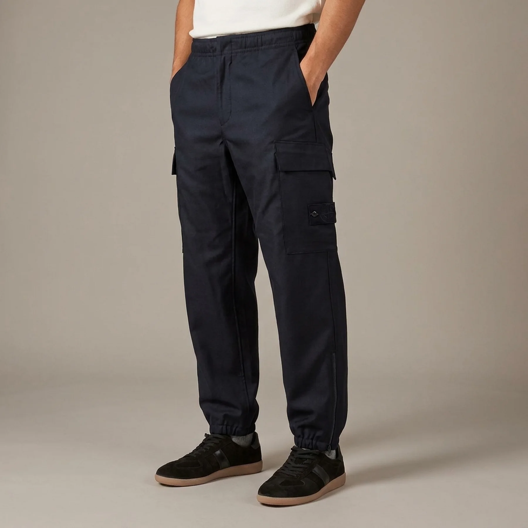 Штани Stone Island (Ghost Piece Wool-Nylon, Navy Blue)