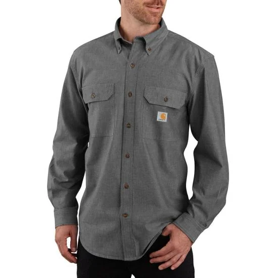 Сіра сорочка Carhartt Loose Fit Chambray Long Sleeve