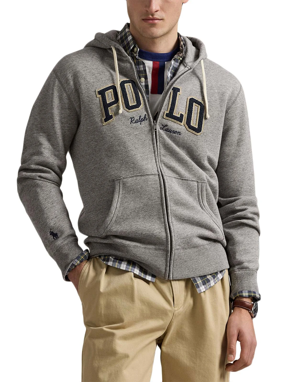 Сіре худі Polo Ralph Lauren з вишивкою
