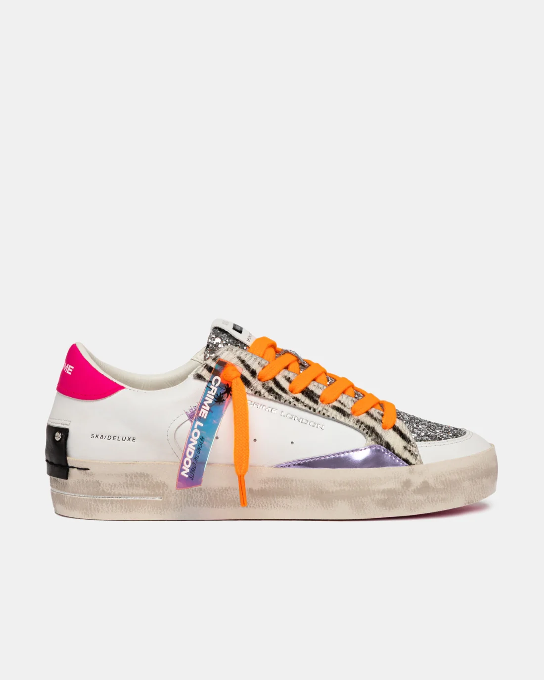 Crime London SK8 DELUXE TROPICAL ZEBRA