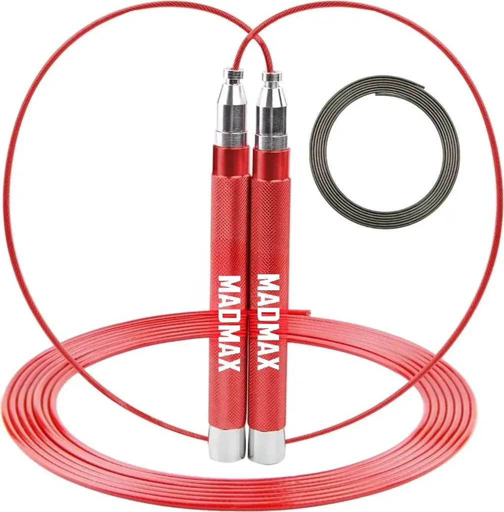 Скакалка швидкісна на підшипниках алюмінієва MadMax MFA-286 Speed jump rope Red