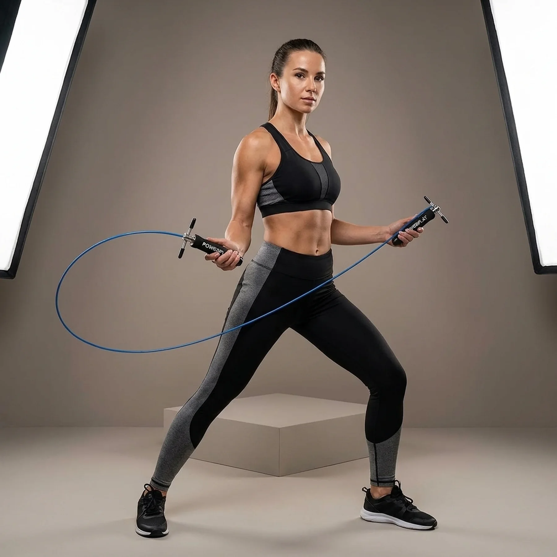 Скакалка швидкісна PowerPlay 4202 Ultra Speed Rope Синя (2,9m.)