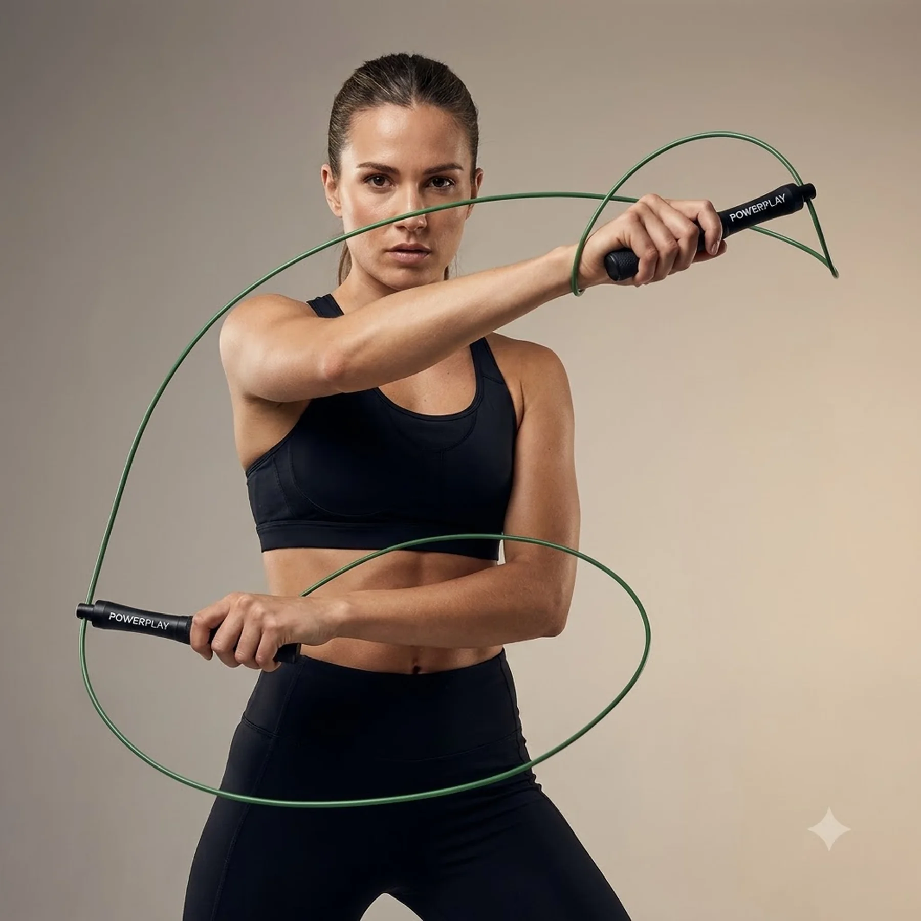 Скакалка швидкісна PowerPlay 4202 Ultra Speed Rope Зелена (2,9m.)
