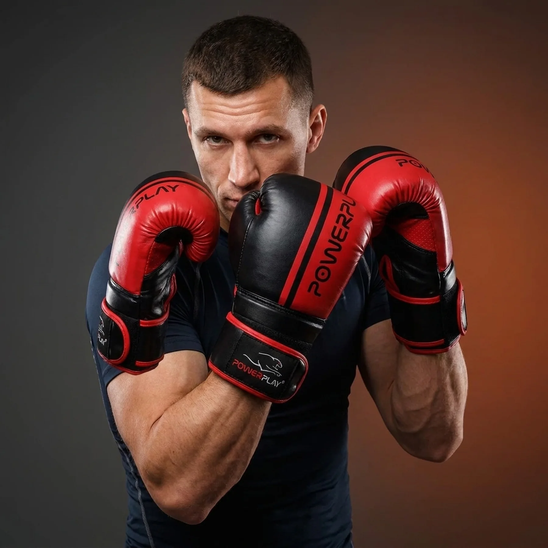 Снарядні рукавиці PowerPlay 3025 Чорно-Червоні S