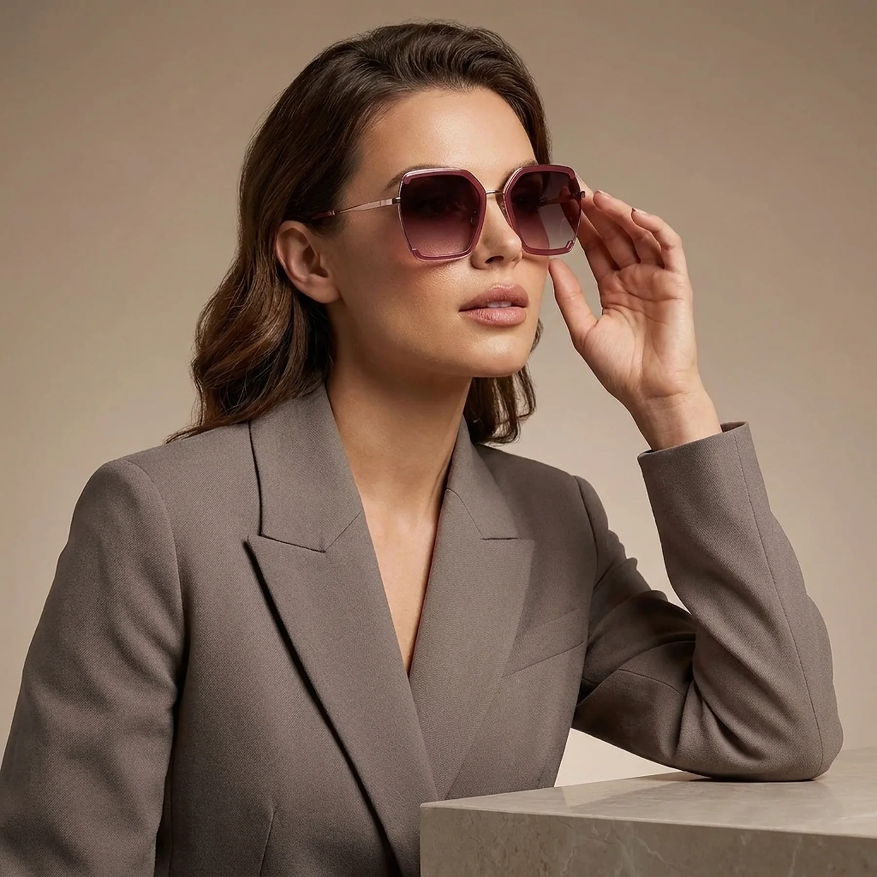Сонцезахисні брендові окуляри Butterfly Guess 1159811640 (Бордовий, One size)