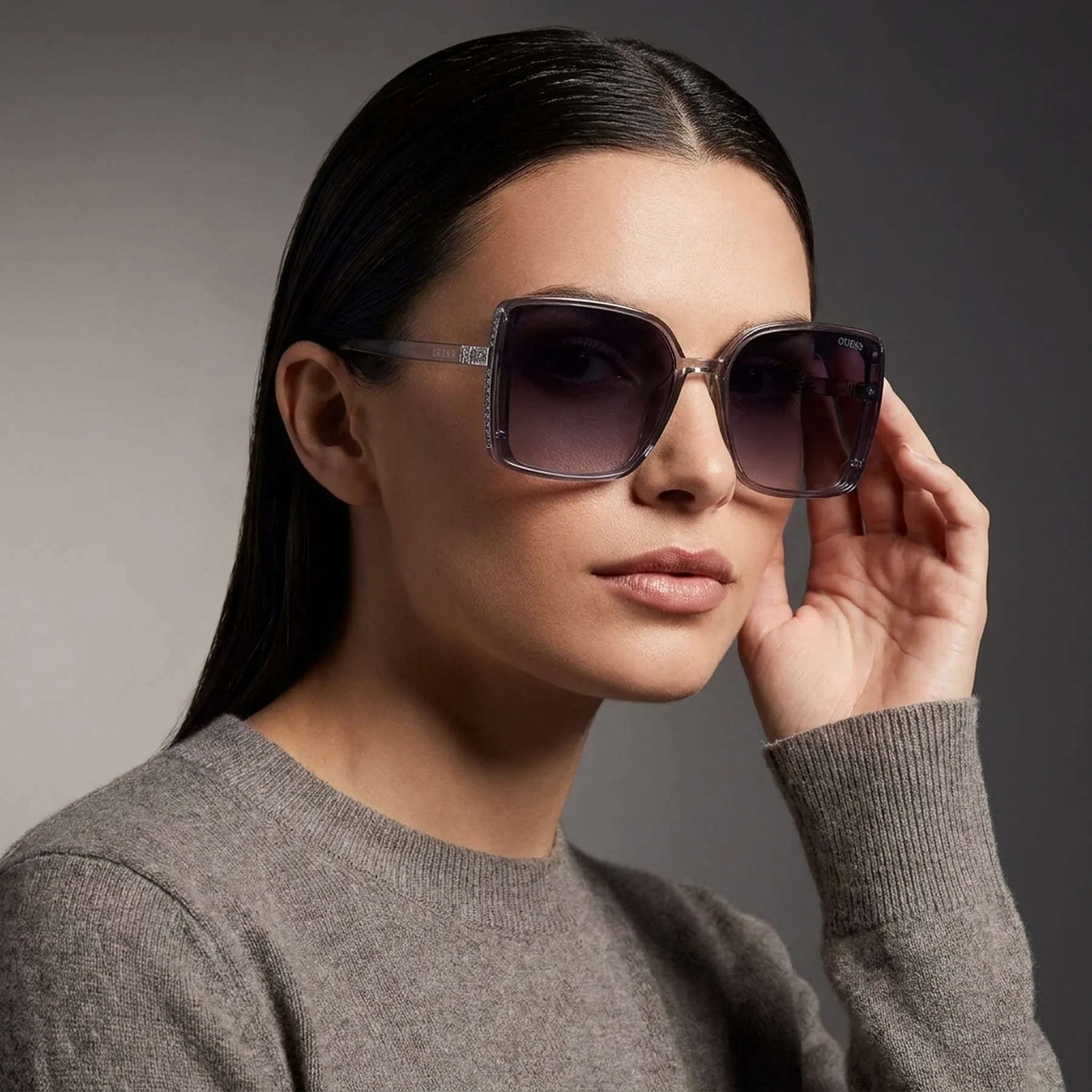 Сонцезахисні брендові окуляри Square Guess 1159835813 (Сірий One size)