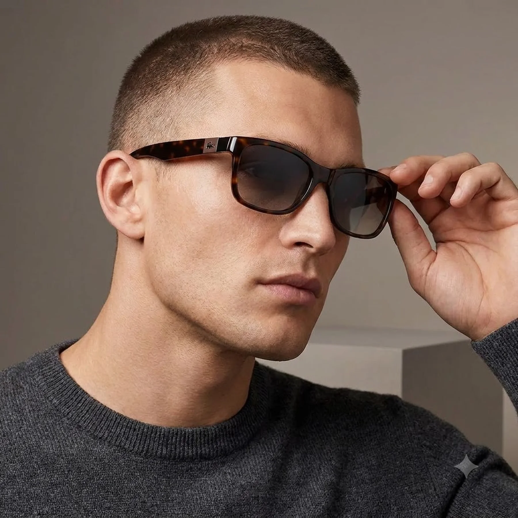 Сонцезахисні окуляри Square Lacoste 1159827577 (Коричневий One size)