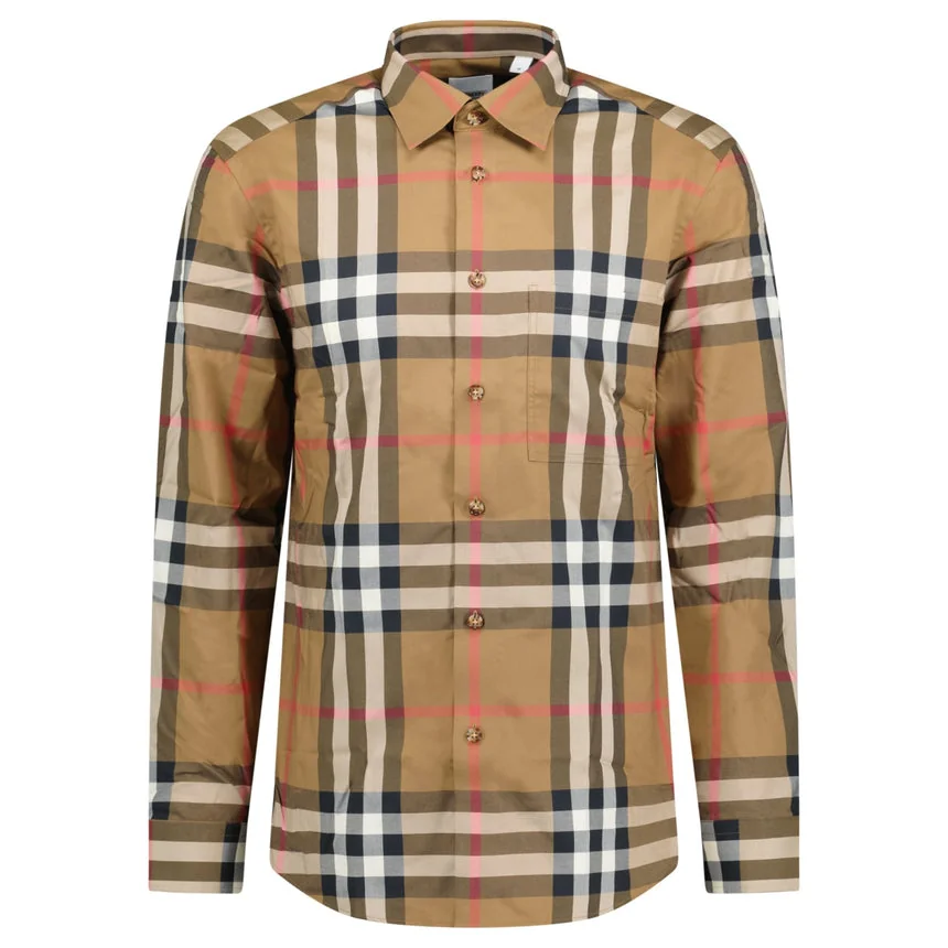 Сорочка BURBERRY CLAVERDON Plaid Long Sleeve Cotton