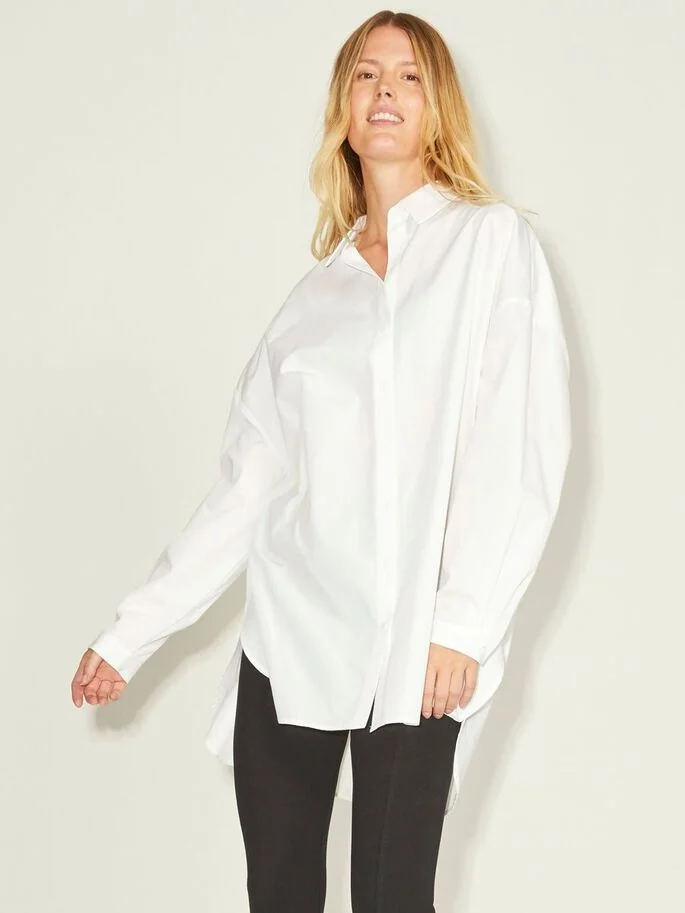 Сорочка JXMISSION LS OVERSIZE SHIRT NOOS 12203891-White JJXX L Білий