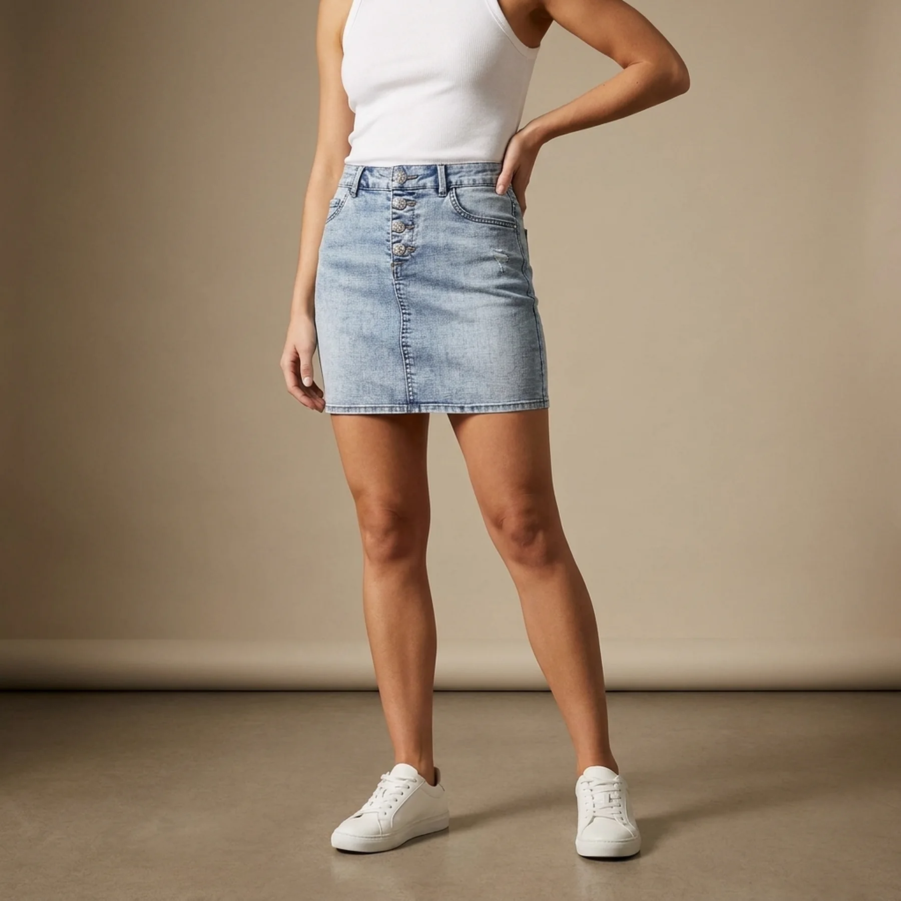 Спідниця ONLCARMEN LIFE REG ACIDDNM SKIRT BJ114-3 15227208-Medium Blue Denim ONLY L Блакитний
