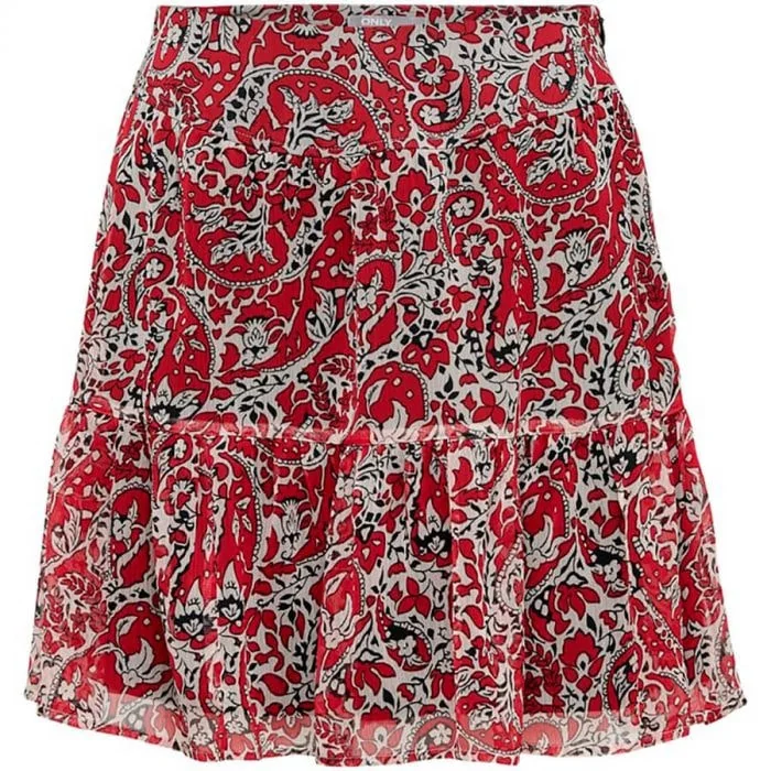 Спідниця ONLIRENA LIFE SKIRT WVN 15243187-Urban Red-AOP:ROCKING PAISLEY ONLY L Червоний