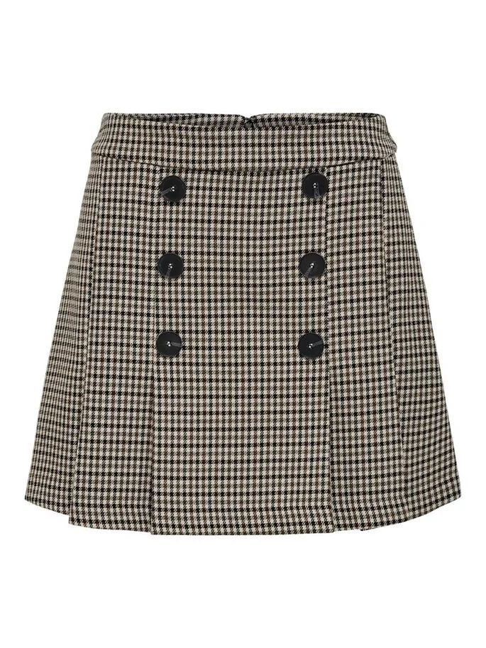 Спідниця ONLLYDIA HW PLEAT CHECK SKIRT TLR 15243386-Humus-Checks:W. CAPPUCINO / SMOKED PEARL ONLY 34 Бежевий