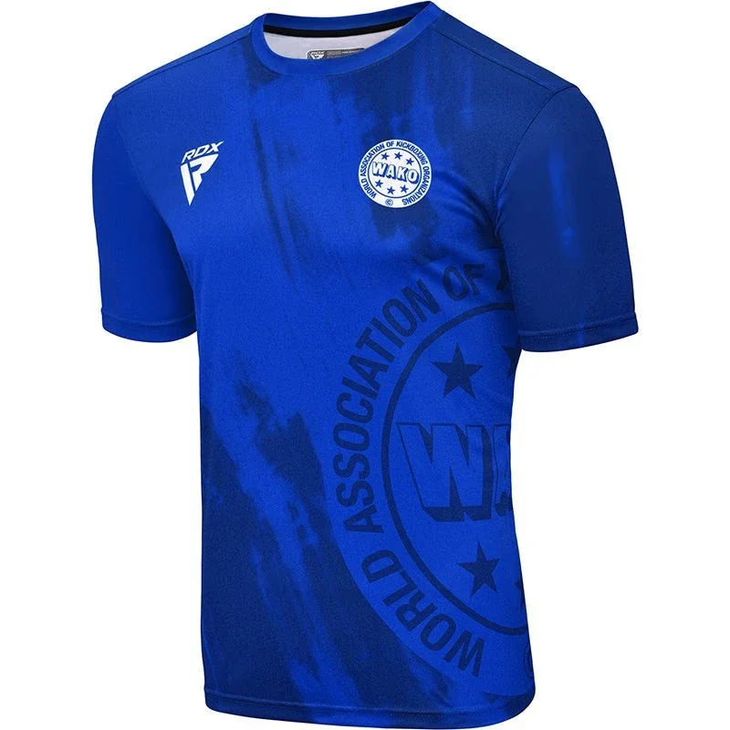 Спортивна футболка RDX WAKO T1 з короткими рукавами Blue L