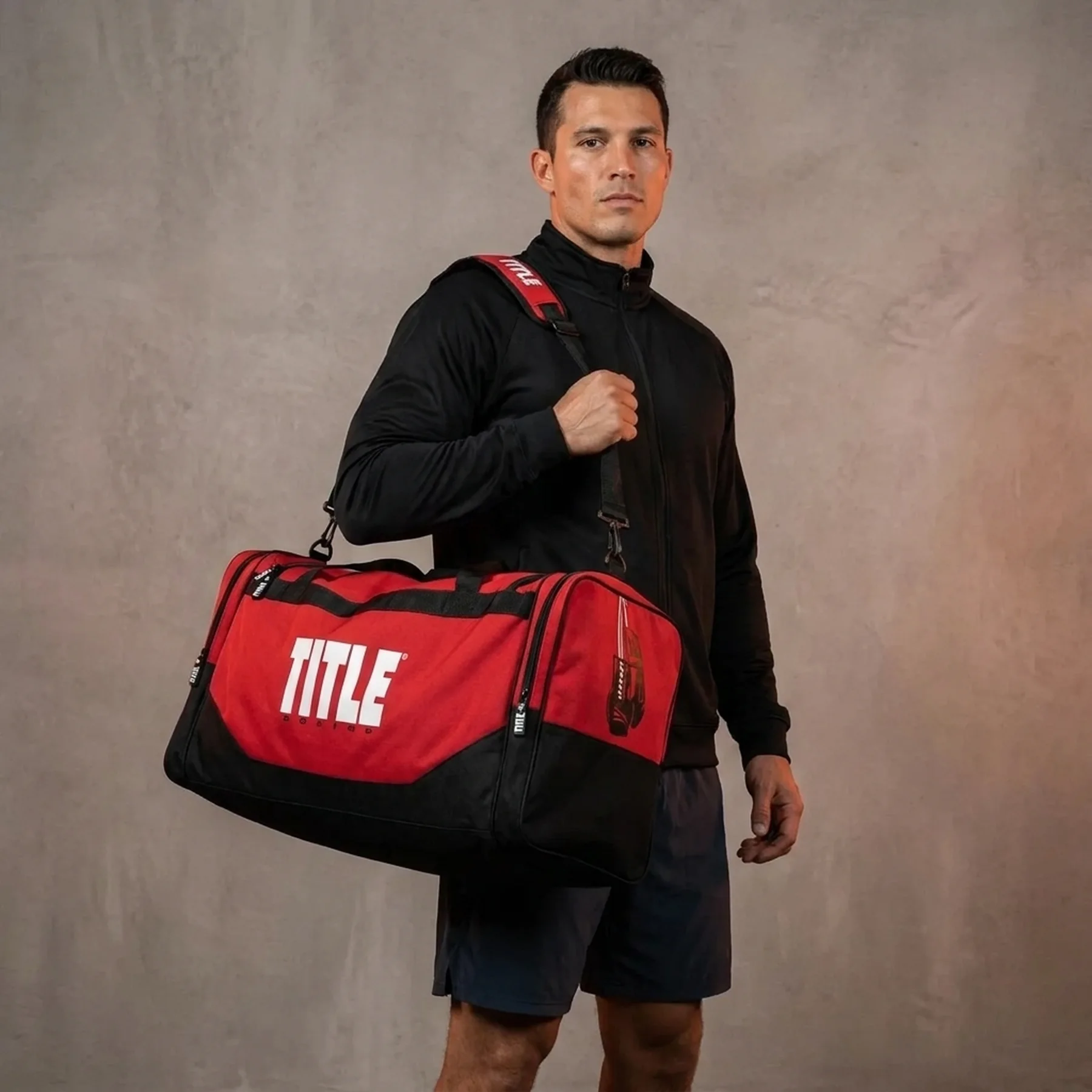 Спортивна сумка TITLE Boxing Deluxe Gear Bag Red (70л.)