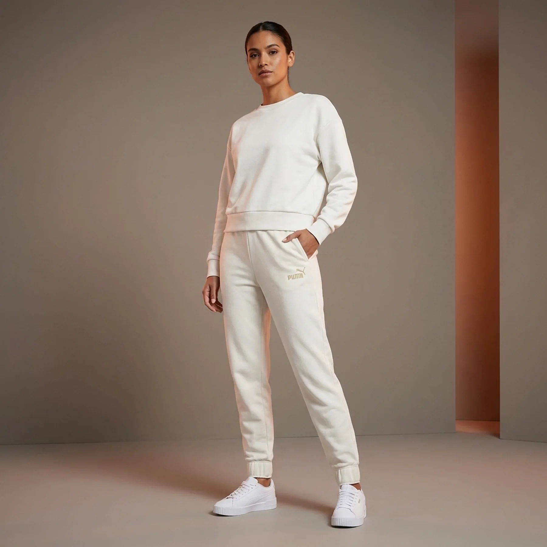 Спортивні штани ESS+ Embroidery Pants 84709399 Puma L Білий
