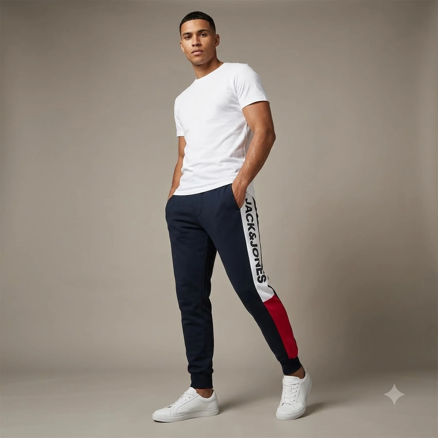 Спортивні штани JJIWILL LOGO JJBLOCKING SWEAT P. VG NOOS 12197199 Navy Blazer Jack & Jones L Темно-синій
