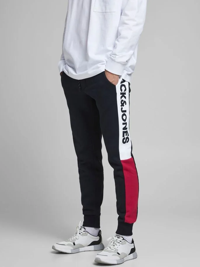Спортивні штани JJIWILL LOGO JJBLOCKING SWEAT P. VG NOOS 12197199 Navy Blazer Jack & Jones L Темно-синій