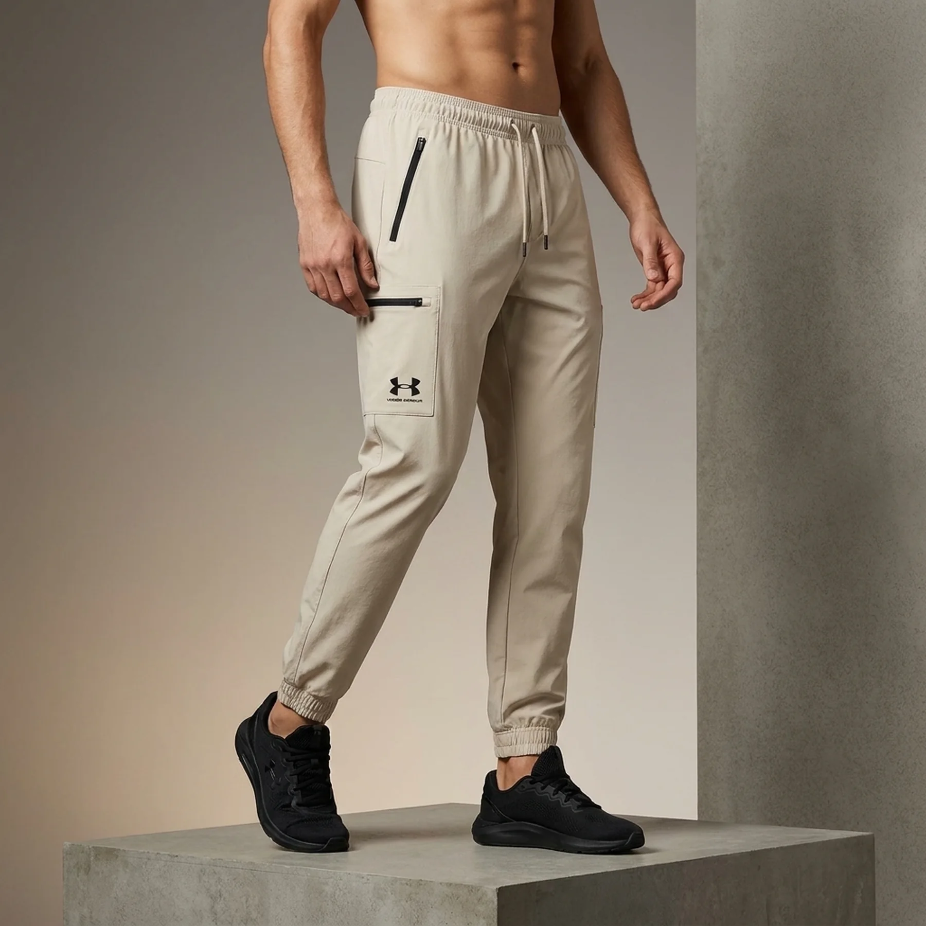 Спортивні штани UA Unstoppable Woven Jogger 1388823-299 Under Armour L Бежевий