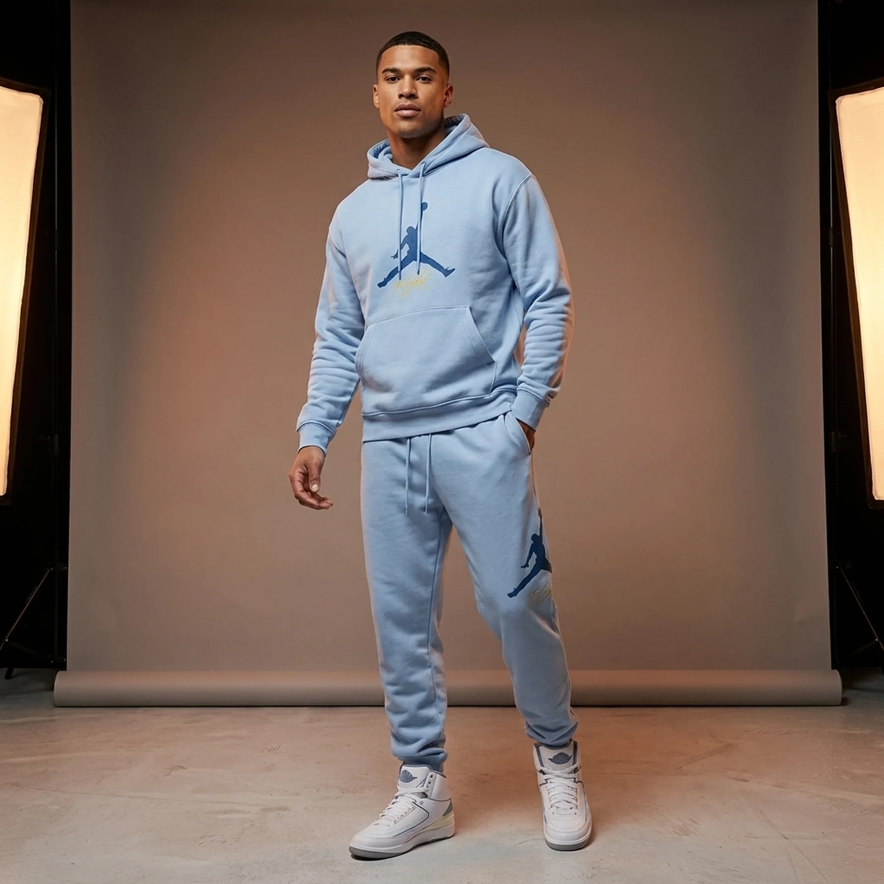 Спортивний костюм чоловічий Jordan M J Ess Flc Baseline Light Blue (FD7545-436__FD7345-436)