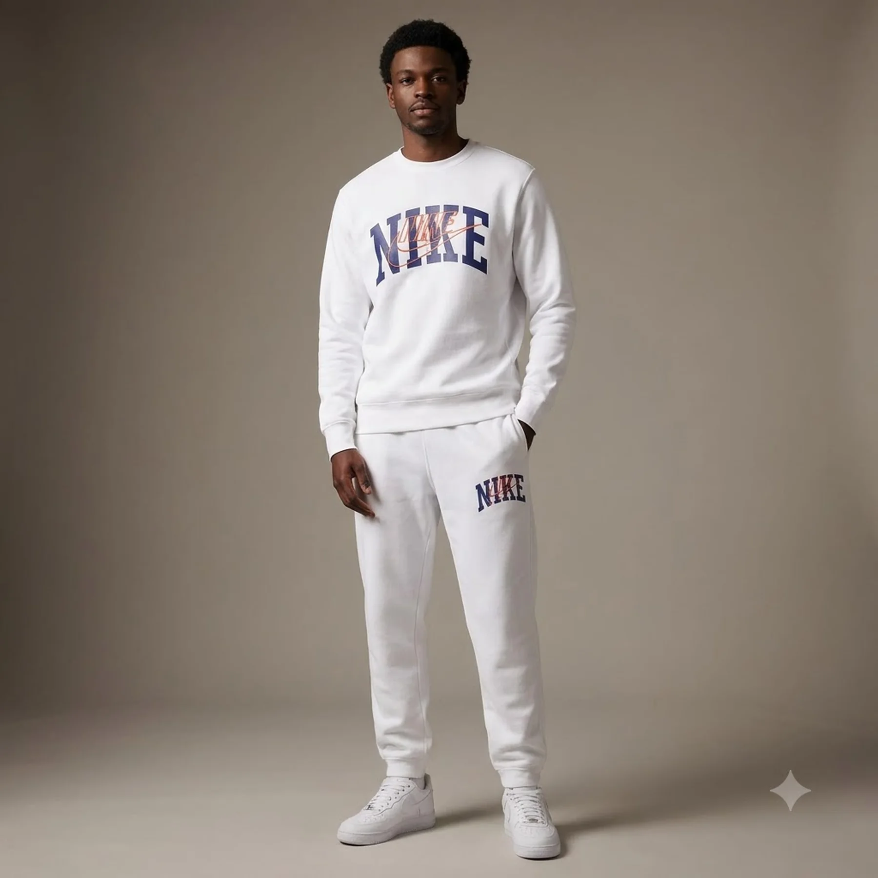 Спортивний костюм чоловічий Nike Club Fleece Brushed-Back White (FV4447-100__FV4453-100)