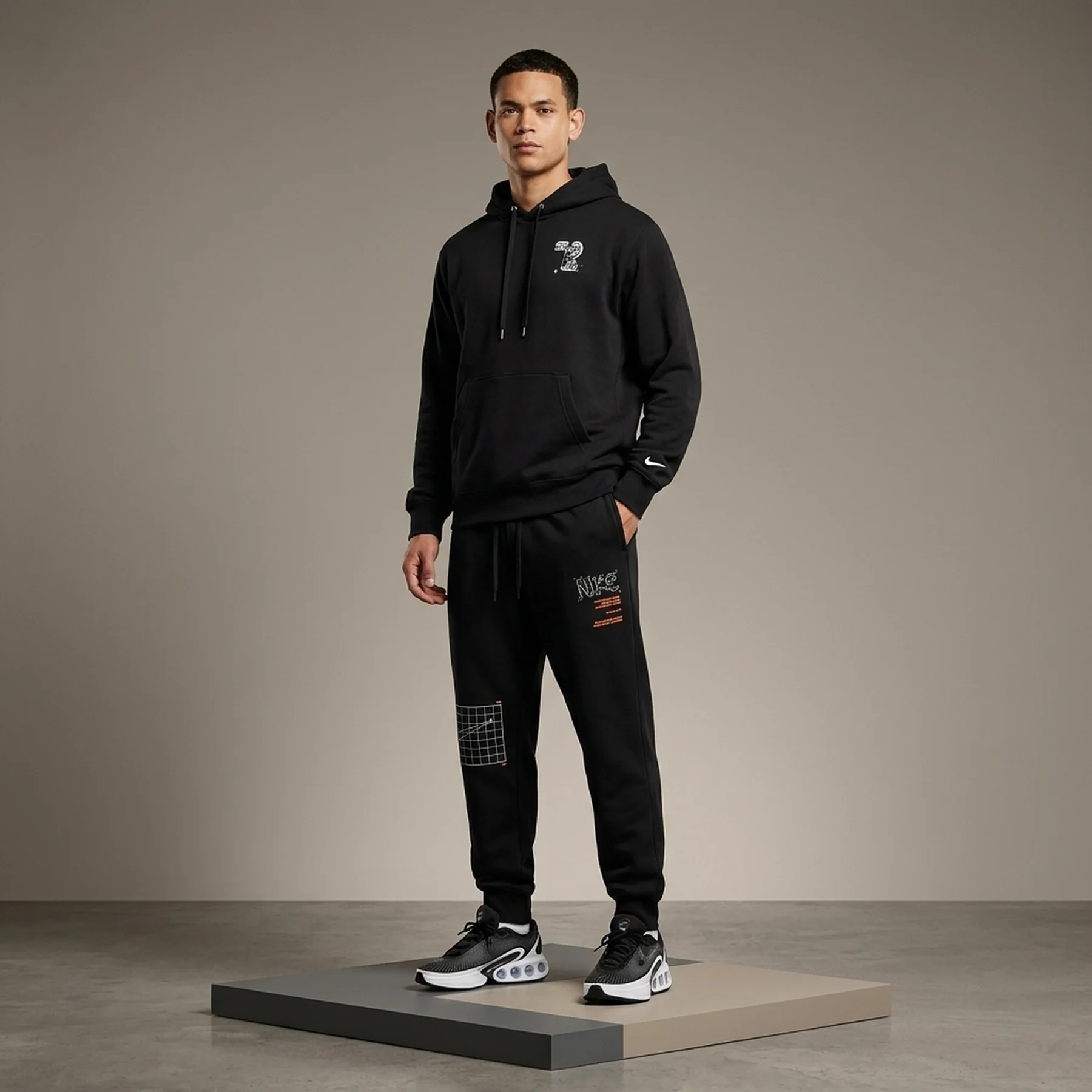 Спортивний костюм чоловічий Nike Club Ft Po Hdy Moon Gfx Black (HQ8594-010__HJ2512-010)
