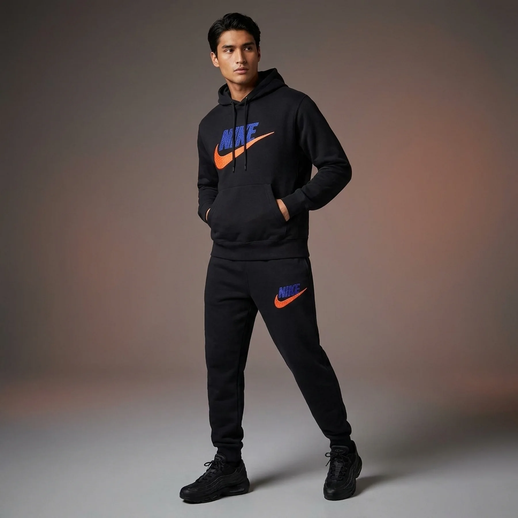 Спортивний костюм чоловічий Nike M Nk Club Bb Po Chnl Ftra Black (FN3104-010__FN3094-010)