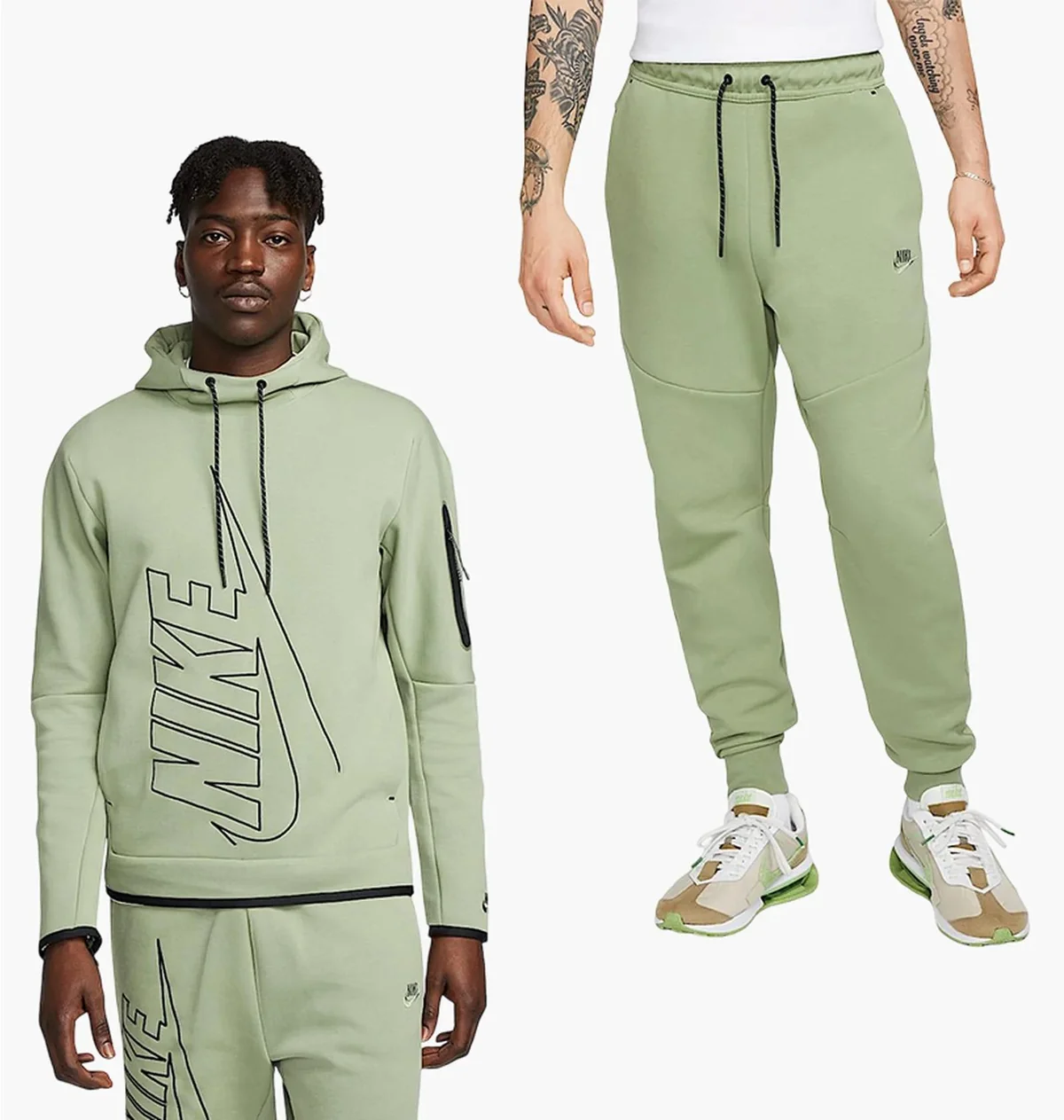 Спортивний костюм чоловічий Nike Tech Fleece Green (DX0577-386__DX0581-386)