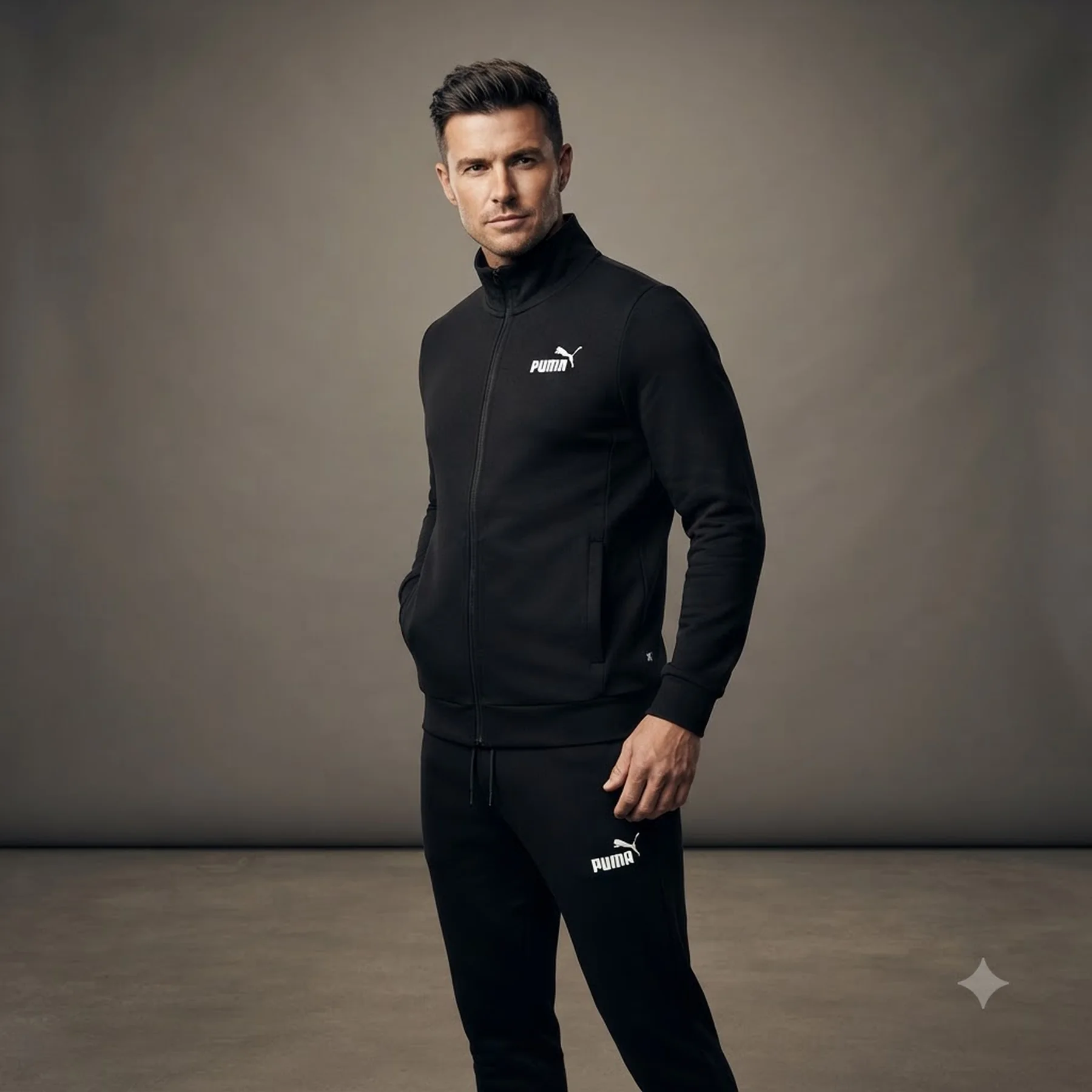 Спортивний костюм чоловічий Puma Clean Sweat Suit Black (585840-01)