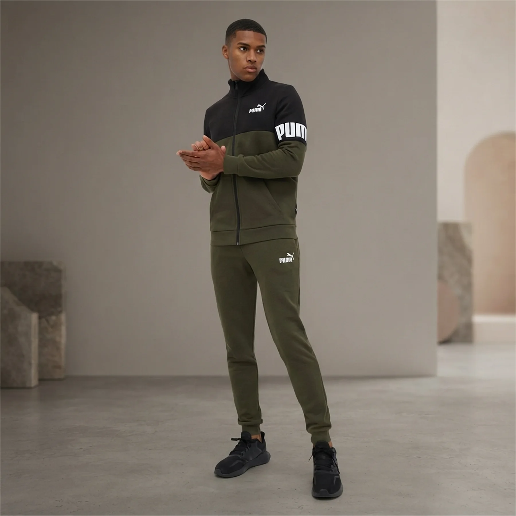 Спортивний костюм чоловічий Puma Power Fleece Olive 670038-70 (670038-70)