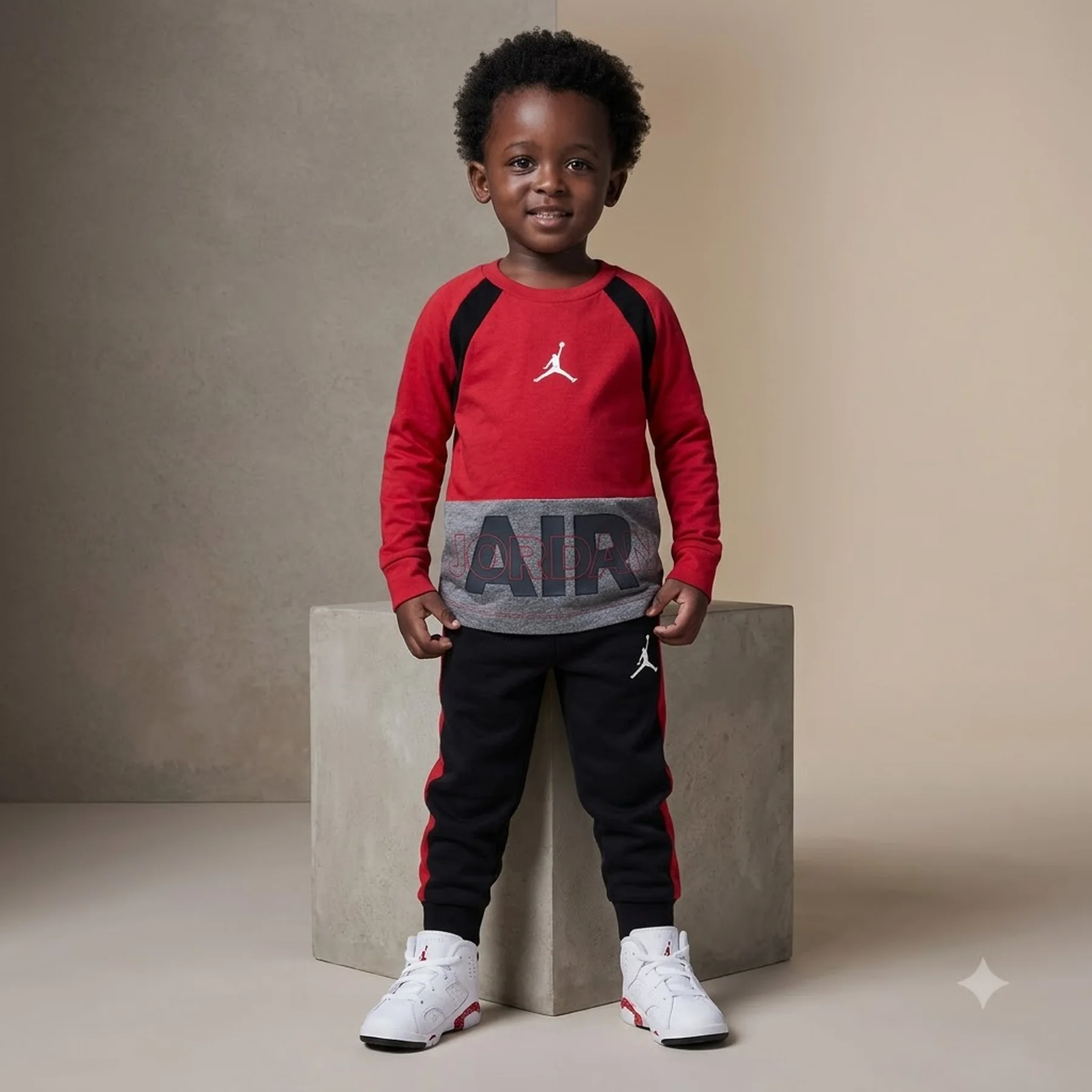 Спортивний костюм дитячий Jordan Baseline Raglan Crew Set Toddler Multi (75C053-KR5)