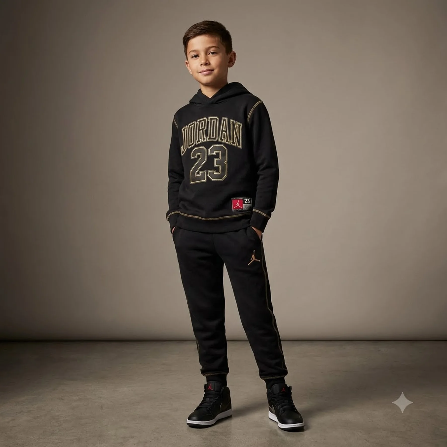 Спортивний костюм дитячий Jordan Jersey Black (85C651-K5X)