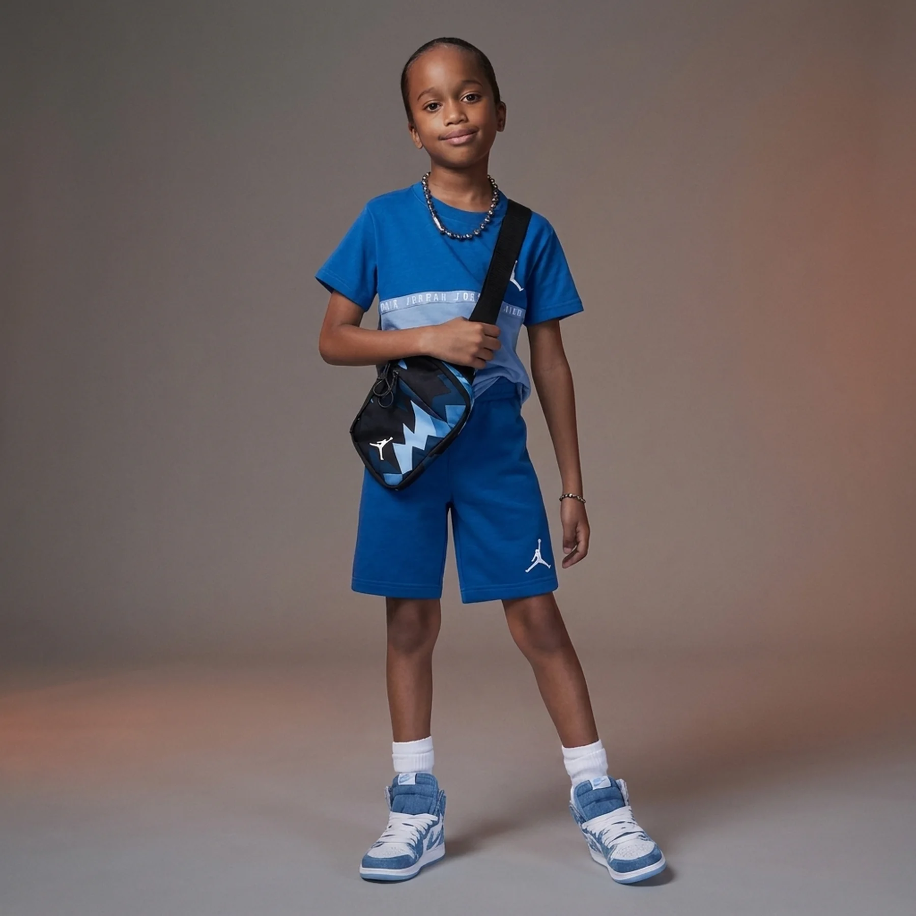 Спортивний костюм дитячий Jordan Jumpman Blocked Taping Jr Blue/Light Blu (85D001-U1R)