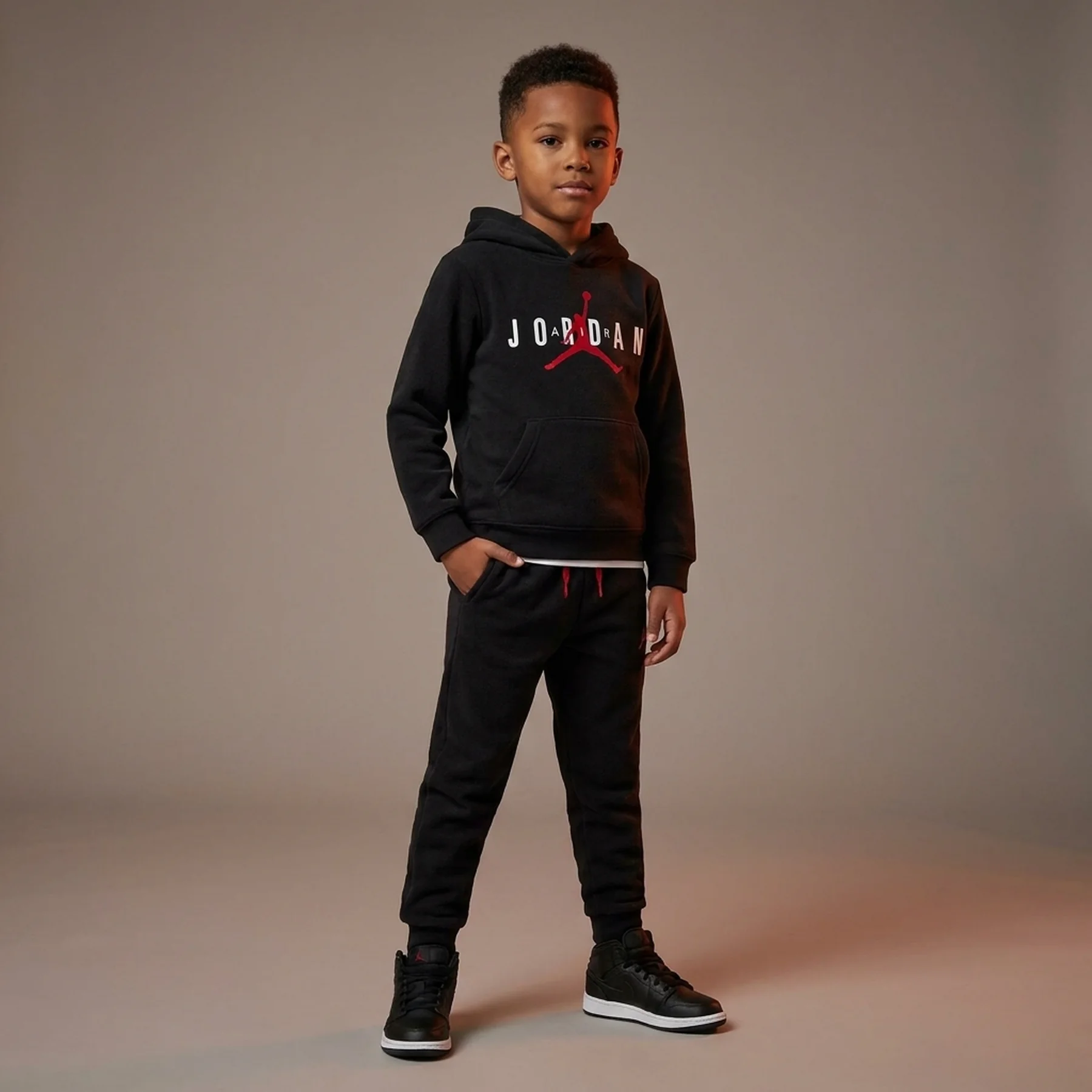 Спортивний костюм дитячий Jordan Little Boys Mj Baseline Flc Set Black (85F270-023)