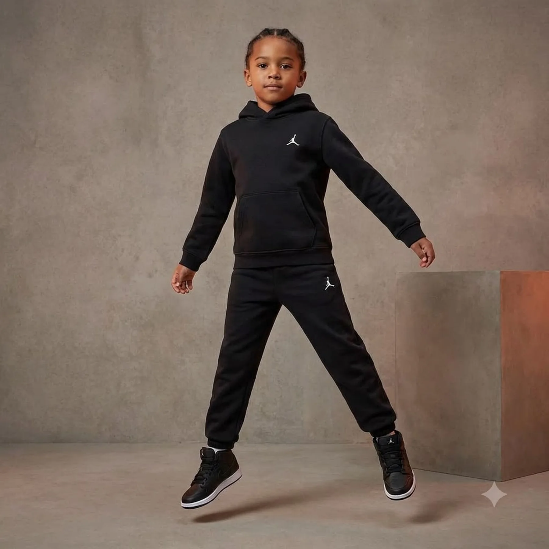 Спортивний костюм дитячий Jordan Mj Brkln Ft Po Set Noir Black (85F123-023)
