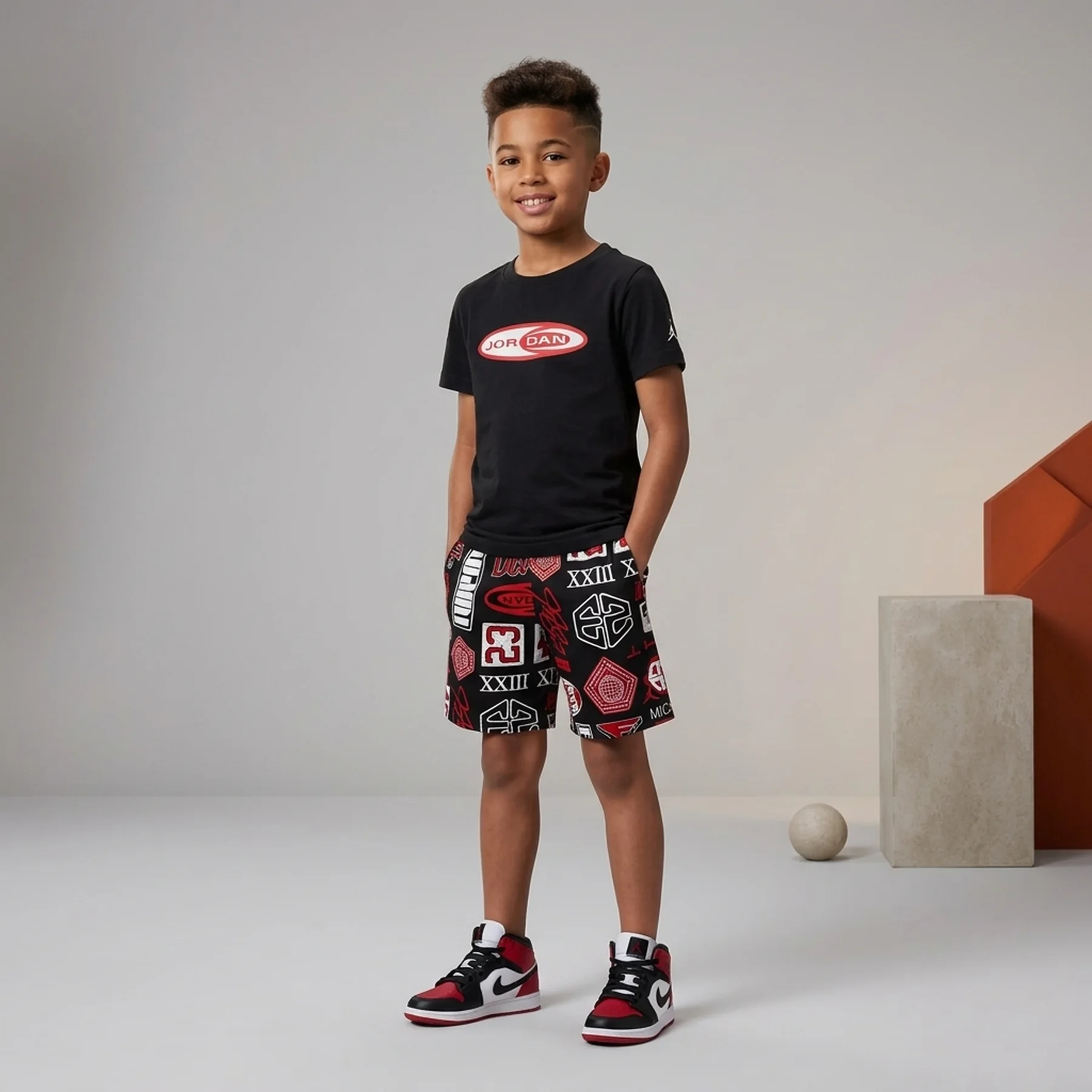 Спортивний костюм дитячий Jordan Mj Brooklyn Aop Short Set (85D662-023)