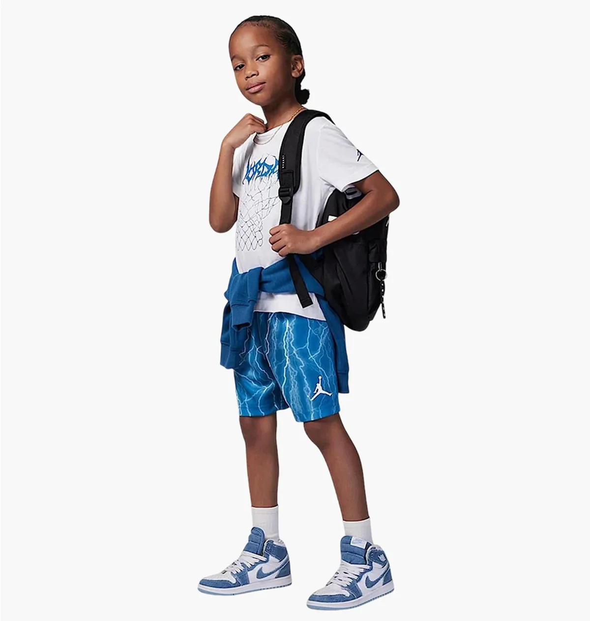 Спортивний костюм дитячий Jordan Mj Sport Mesh Aop White/Blue (85C996-U1R)