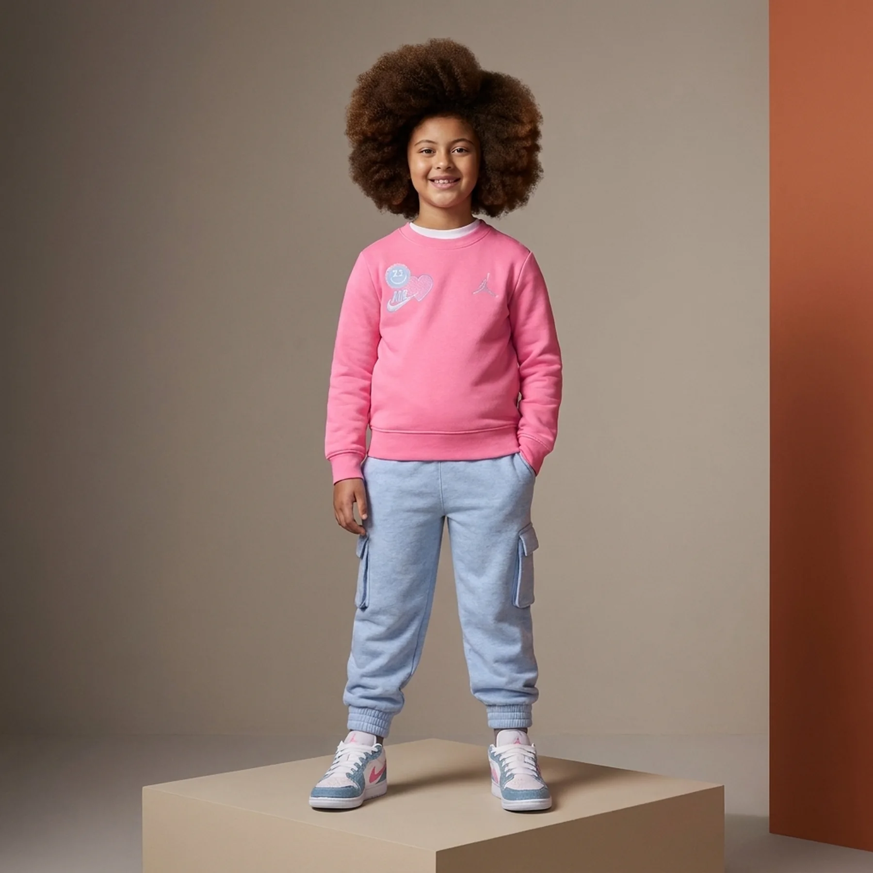 Спортивний костюм дитячий Jordan Sweat Sets Pink/Grey (35F206-BG6)