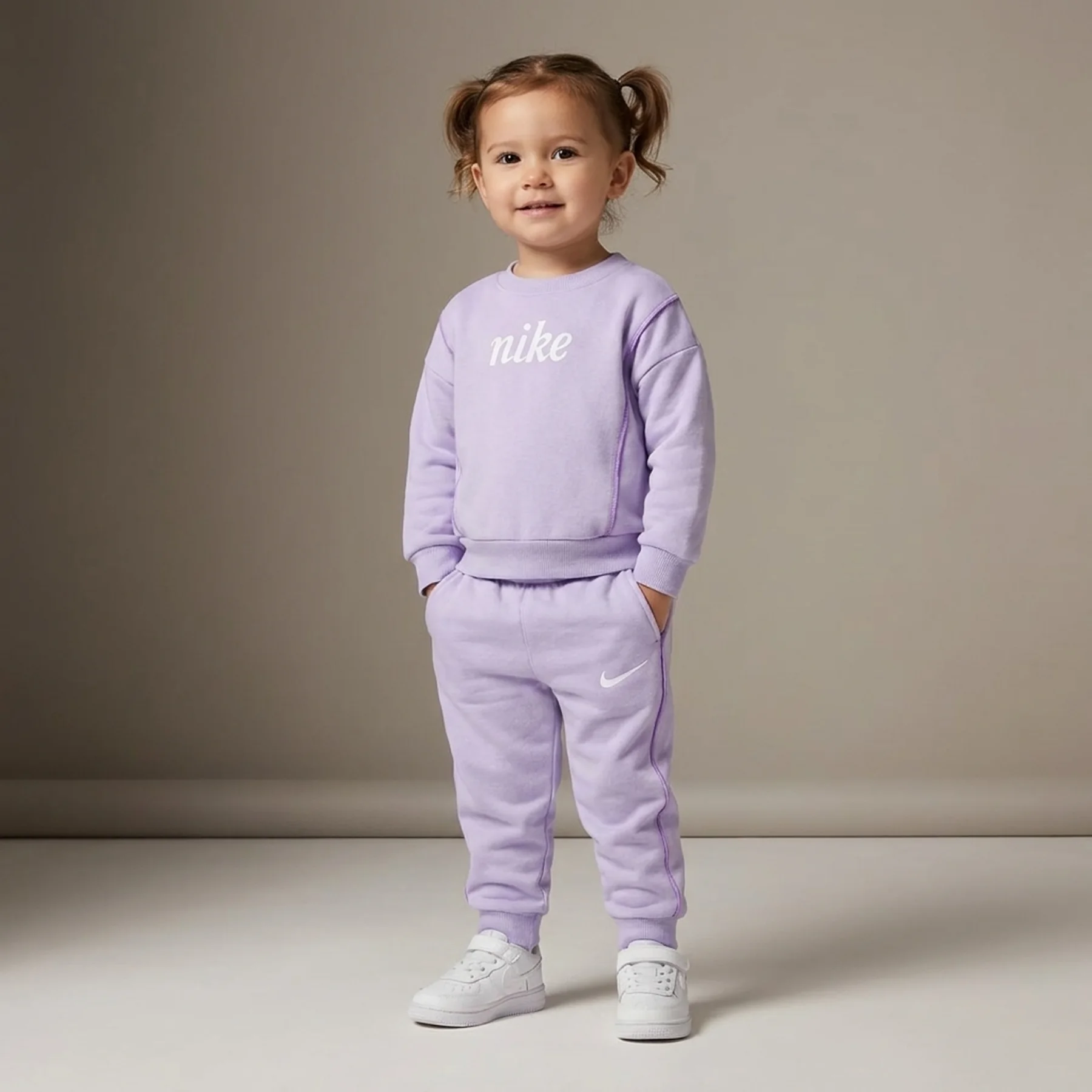 Спортивний костюм дитячий Nike Essentials Crew Viole (36M606-P6I)