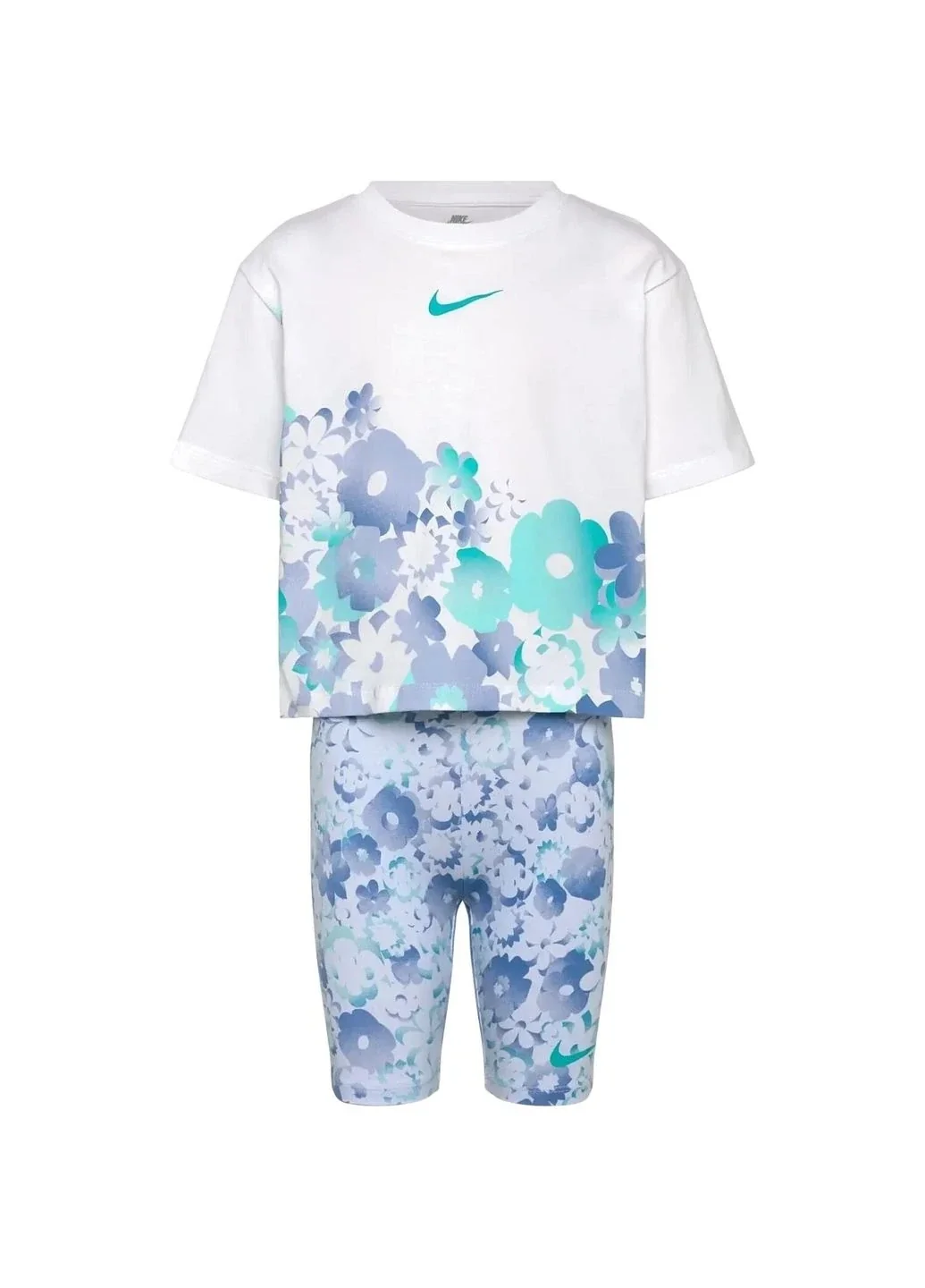 Спортивний костюм дитячий Nike Floral All Over Printed Suit White (36M848-U5M)