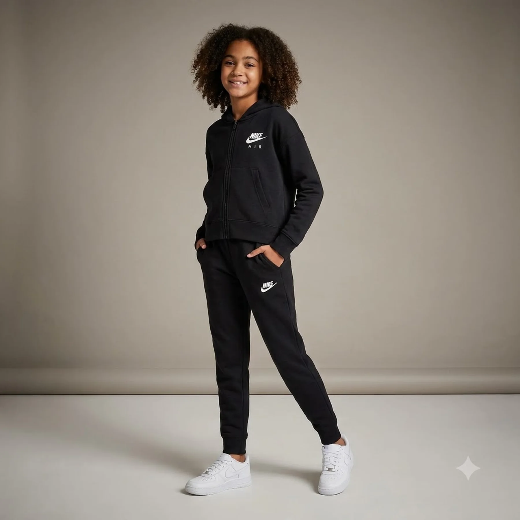 Спортивний костюм дитячий Nike Nsw Air Ft Fz Black (DC7118-010__DC7207-010)