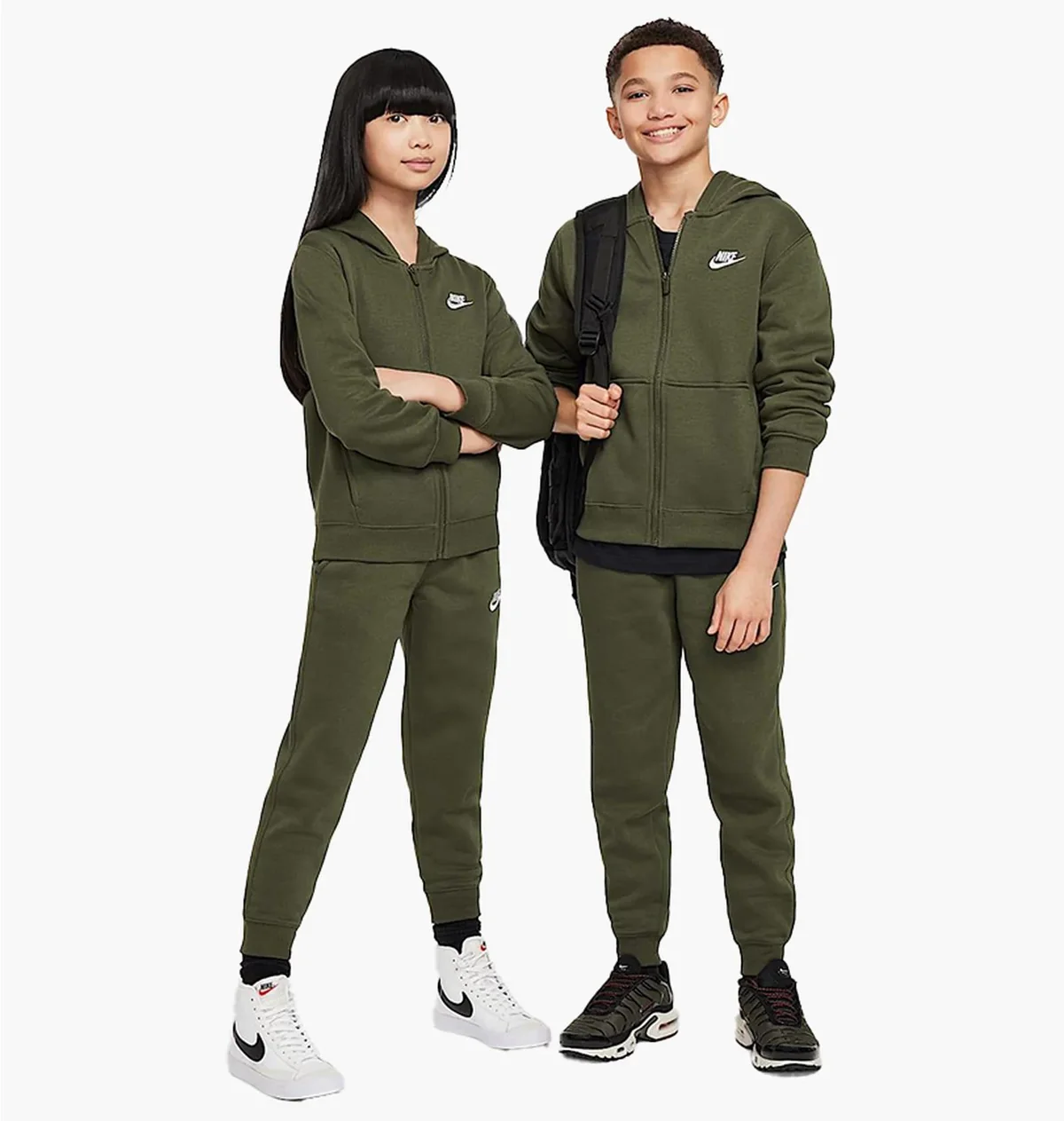 Спортивний костюм дитячий Nike Nsw Club Flc Fz Tracksuit Olive (FD3114-325)